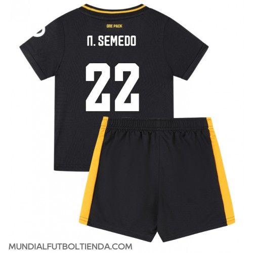 Camiseta Wolves Nelson Semedo #22 Segunda Equipación Replica 2024-25 para niños mangas cortas (+ Pantalones cortos)